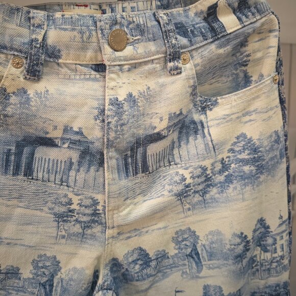 Alice + Olivia Weezy Toile De Jouy Jacquard Jeans - Picture 4 of 11